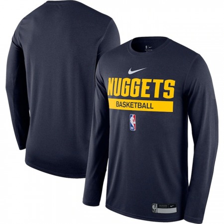 Men's Denver Nuggets Navy 2022/23 Legend On-Court Practice Performance Long Sleeve T-Shirt