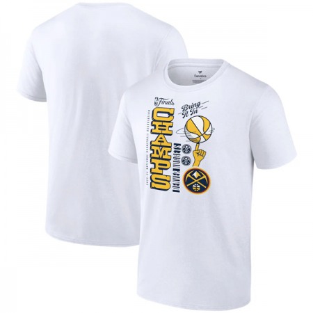 Men's Denver Nuggets White 2023 Finals Champions T-Shirt