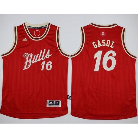 Bulls #16 Paul Gasol Red 2015-2016 Christmas Day Stitched Youth NBA Jersey