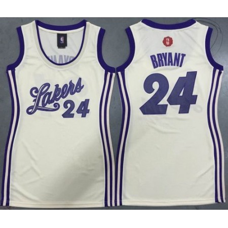 Lakers #24 Kobe Bryant Cream 2015-2016 Christmas Day Women's Dress Stitched NBA Jersey