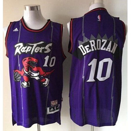 Raptors #10 DeMar DeRozan Purple Throwback Youth Stitched NBA Jersey