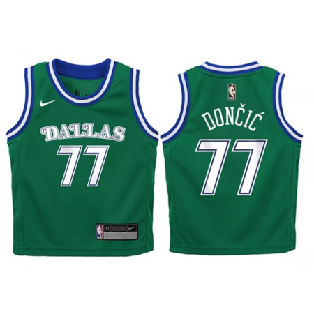 Toddlers Dallas Mavericks #77 Luka Doncic Green Swingman Stitched Basketball Jersey
