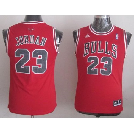 Bulls #23 Michael Jordan Stitched Red Youth NBA Jersey