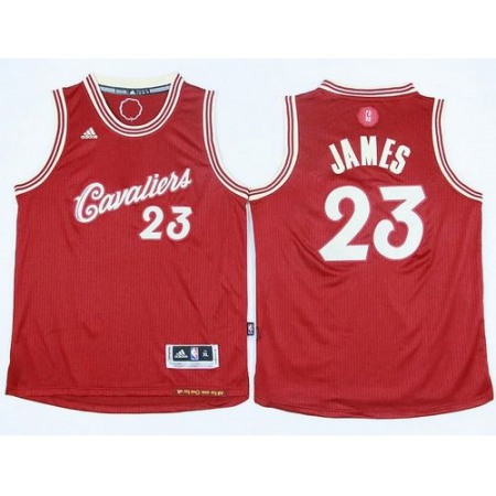 Cavaliers #23 LeBron James Red 2015-2016 Christmas Day Stitched Youth NBA Jersey