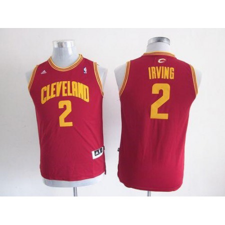 Cavaliers #2 Kyrie Irving Red Stitched Youth NBA Jersey
