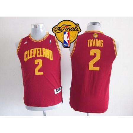 Cavaliers #2 Kyrie Irving Red The Finals Patch Stitched Youth NBA Jersey