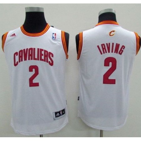 Cavaliers #2 Kyrie Irving White Stitched Youth NBA Jersey