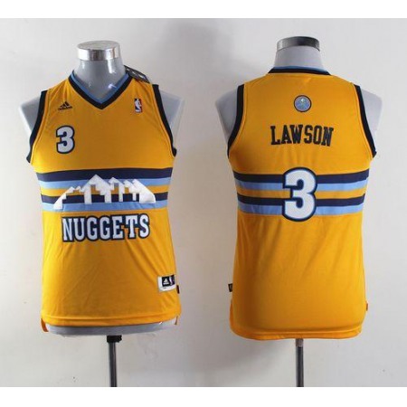 Nuggets #3 Ty Lawson Yellow Alternate Stitched Youth NBA Jersey