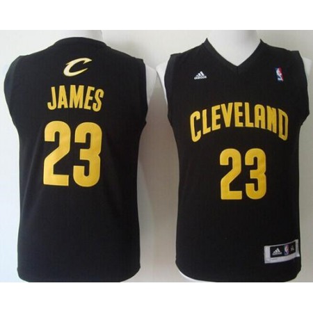 Revolution 30 Cavaliers #23 LeBron James Black Stitched Youth NBA Jersey