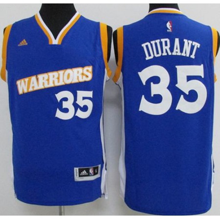 Warriors #35 Kevin Durant Blue New Stitched Youth NBA Jersey