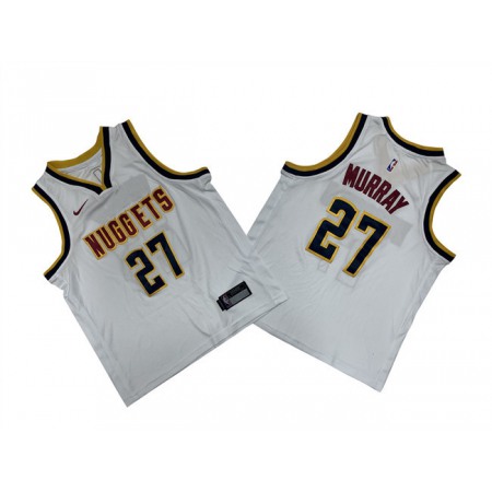 Youth Denver Nuggets #27 Jamal Murray White Stitched Basketball Jersey