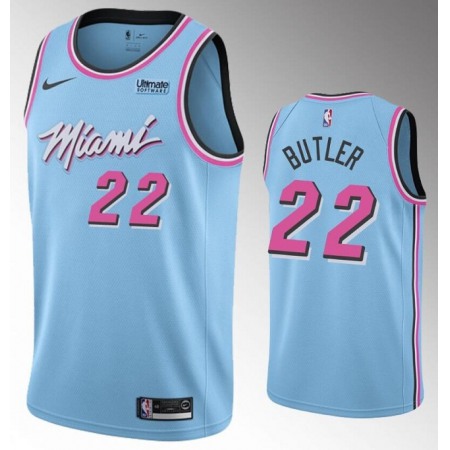 Youth Miami Heat #22 Jimmy Butler Blue Stitched Basketball Jersey