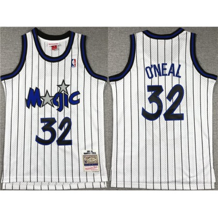 Youth Orlando Magic#32 Shaquille O'Neal White Throwback Stitched Jersey