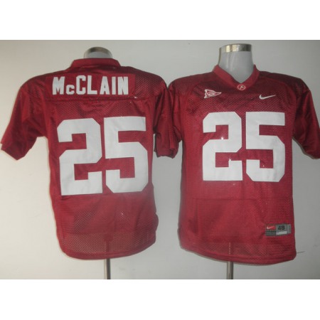 Crimson Tide #25 Rolando McClain Red Stitched NCAA Jersey