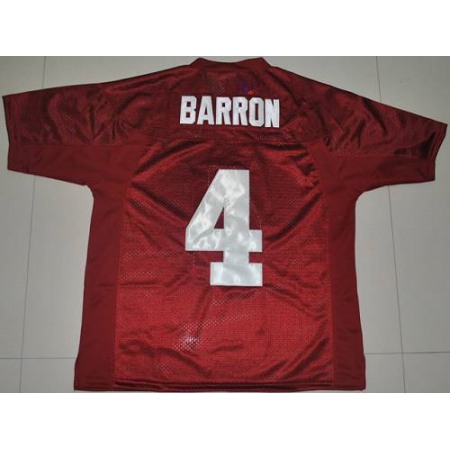 Crimson Tide #4 Mark Barron Red Stitched NCAA Jersey
