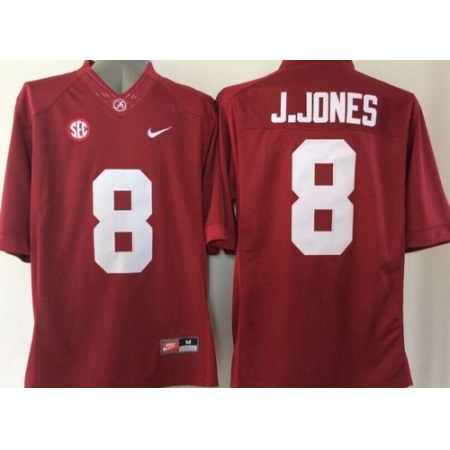 Crimson Tide #8 Julio Jones Red Stitched NCAA Jersey