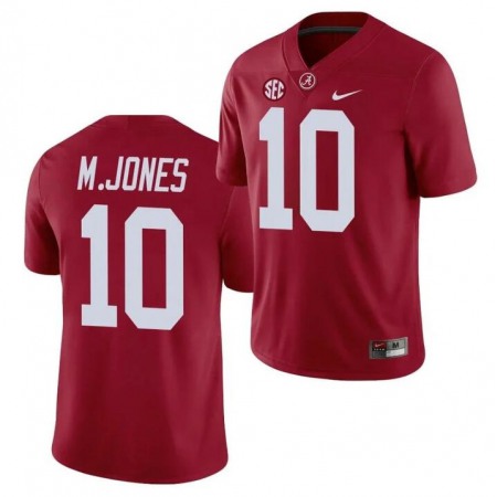 Men's Alabama Crimson Tide #10 Mac Jones Red Stitched Jersey