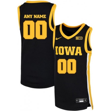 Youth Iowa Hawkeyes Custom Black Basketball Stitched Jersey