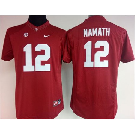 Crimson Tide #12 Joe Namath Red Women's Stitched NCAA Jersey