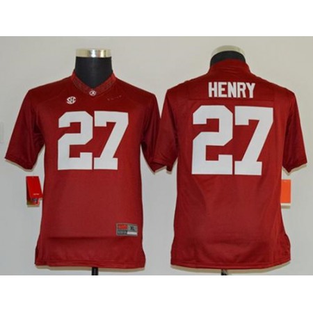 Crimson Tide #27 Derrick Henry Red Stitched Youth NCAA Jersey