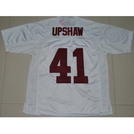 Crimson Tide #41 Courtney Upshaw White Stitched NCAA Jersey