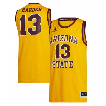 Men's Arizona State Sun Devils #13 James Harden Gold stitched NCAA Jersey