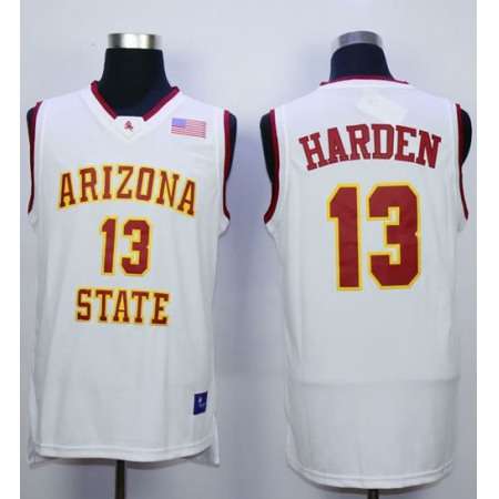 Sun Devils #13 James Harden White Stitched NCAA Basketball Jersey