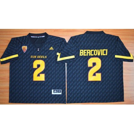 Sun Devils #2 Mike Bercovici New Black Stitched NCAA Jersey