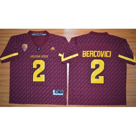 Sun Devils #2 Mike Bercovici New Red Stitched NCAA Jersey