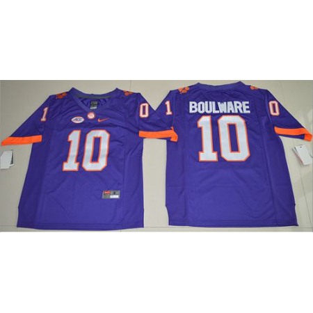 Tigers #10 Ben Boulware Purple Limited Stitched NCAA Jersey