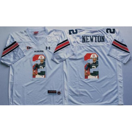 Tigers #2 Cam Newton White Player Fashion Stitched NCAA Jersey