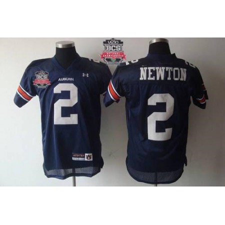 Tigers #2 Newton Blue 2014 BCS Bowl Patch Stitched NCAA Jersey