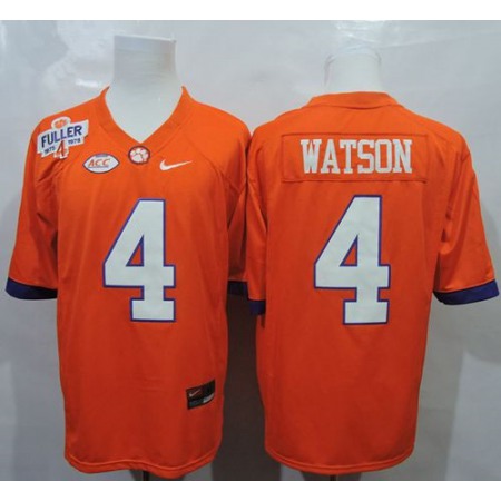 Tigers #4 Deshaun Watson Orange 1975-1978 Fuller Stitched NCAA Jersey