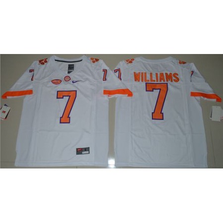 Tigers #7 Mike Williams White Limited Stitched NCAA Jersey