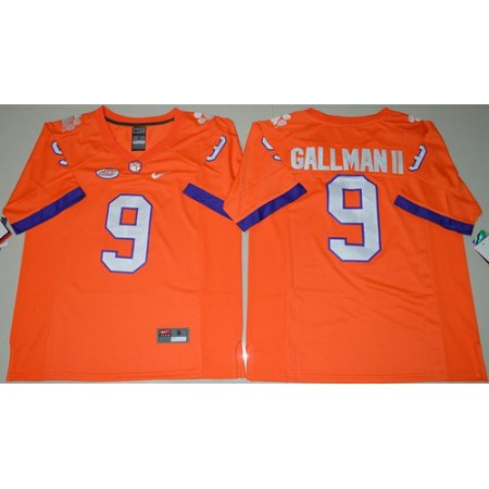 Tigers #9 Wayne Gallman II Orange Limited Stitched NCAA Jersey