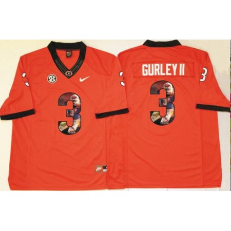 Bulldogs #3 Todd Gurley II Red Player Fashion Stitched NCAA Jersey