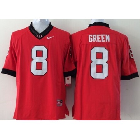 Bulldogs #8 A.J. Green Red Stitched Youth NCAA Jersey