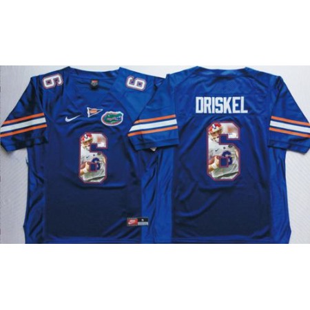 Gators #6 Jeff Driskel Blue Player Fashion Stitched NCAA Jersey