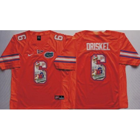 Gators #6 Jeff Driskel Orange Player Fashion Stitched NCAA Jersey