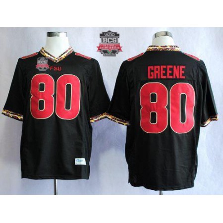 Seminoles #80 Rashad Greene Black 2014 BCS Bowl Patch Stitched NCAA Jersey