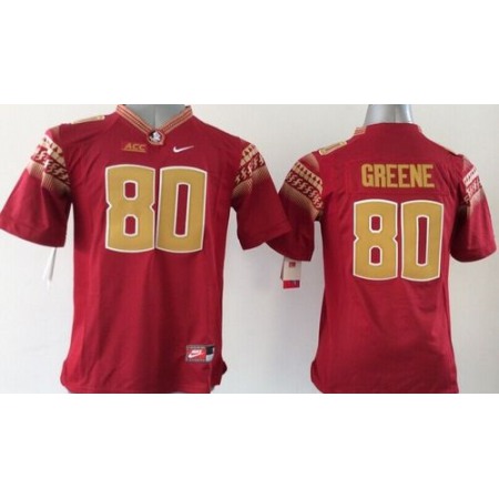 Seminoles #80 Rashad Greene Red Limited Stitched Youth NCAA Jersey