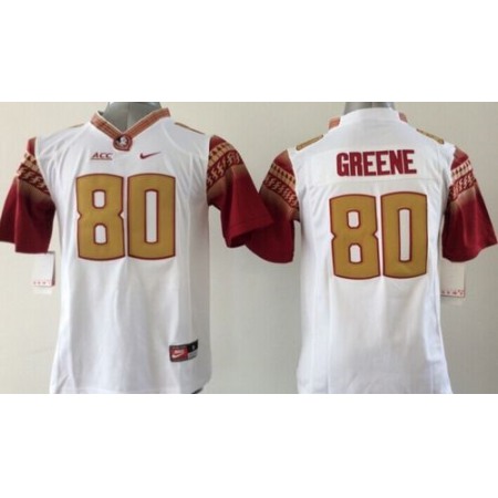 Seminoles #80 Rashad Greene White Limited Stitched Youth NCAA Jersey