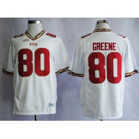 Seminoles #80 Rashad Greene White Stitched NCAA Jersey