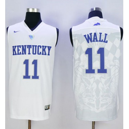 Wildcats #11 John Wall White Basketball Stitched NCAA Jersey