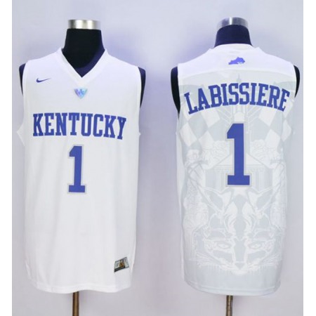 Wildcats #1 Skal Labissiere White Basketball Stitched NCAA Jersey