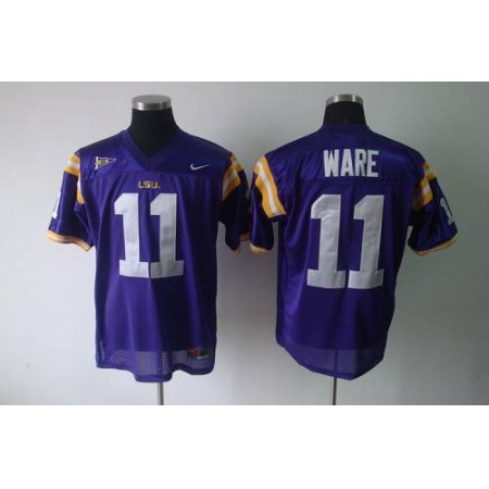 LSU Tigers #11 Spencer Ware Purple Stitched NCAA Jersey