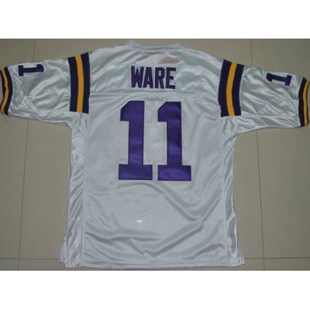 LSU Tigers #11 Spencer Ware White Stitched NCAA Jersey