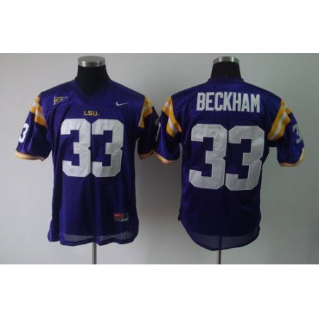 LSU Tigers #33 Odell Beckham Purple Stitched NCAA Jersey