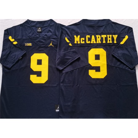 Men's Michigan Wolverines #9 McCARTHY Navy Stitched Jersey