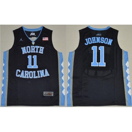 North Carolina #11 Brice Johnson Black Basketball Stitched NCAA Jersey